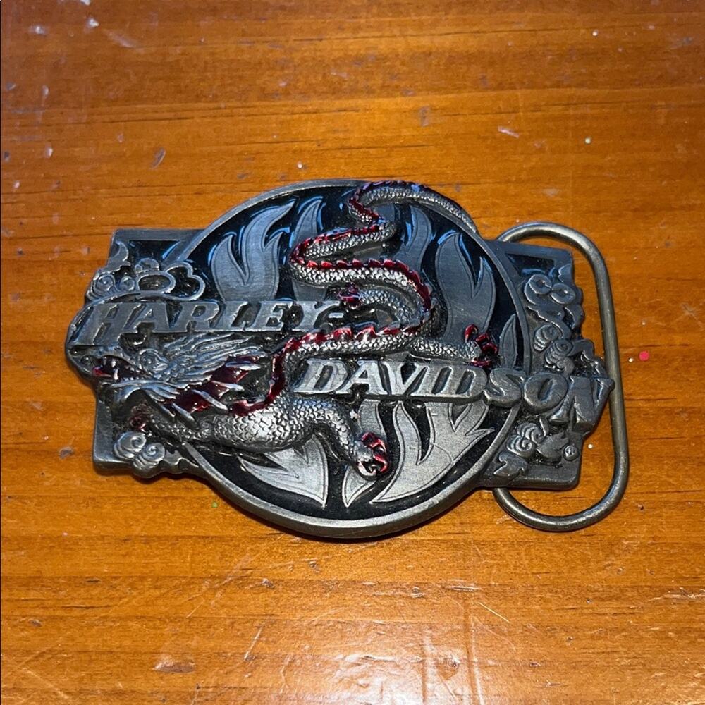 Vintage Harley Davidson Dragon 90s Belt Buckle Biker Motorcycle